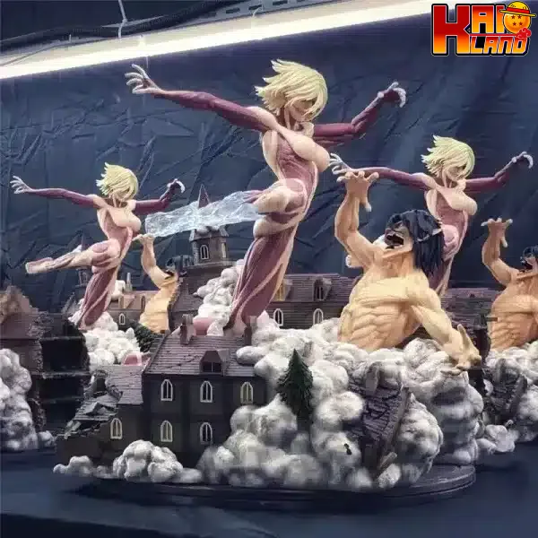 Attack On Titan Chikara Annie Leonhart vs Eren Resin Statue 1