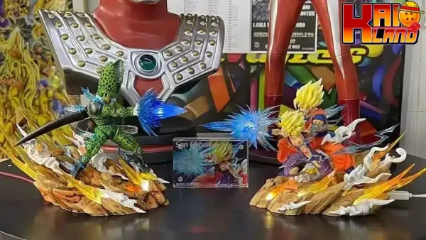 Dragon Ball Sky Top Studio Goku Gohan vs Cell Resin Statue 1