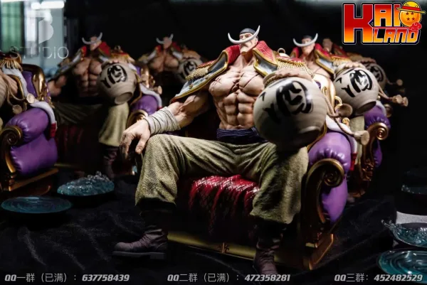 One Piece BT Studio Sitting Five Emperors WhiteBeard Resin Statue 1