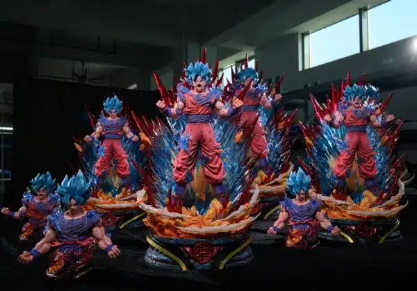 Dragon Ball Deyin Studio Goku Blue Kaioken Resin Statue 2