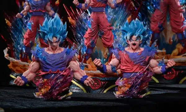 Dragon Ball Deyin Studio Goku Blue Kaioken Resin Statue 3
