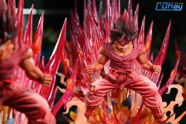 Dragon Ball Kingdom Studio Goku Kaioken Resin Statue 4