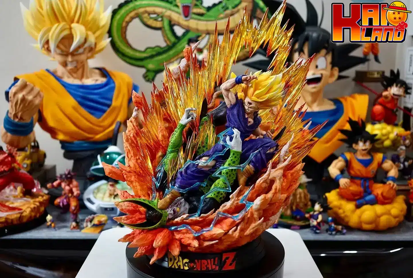 Dragon Ball Comic Hero Studio Gohan Vs Cell Resin Statue