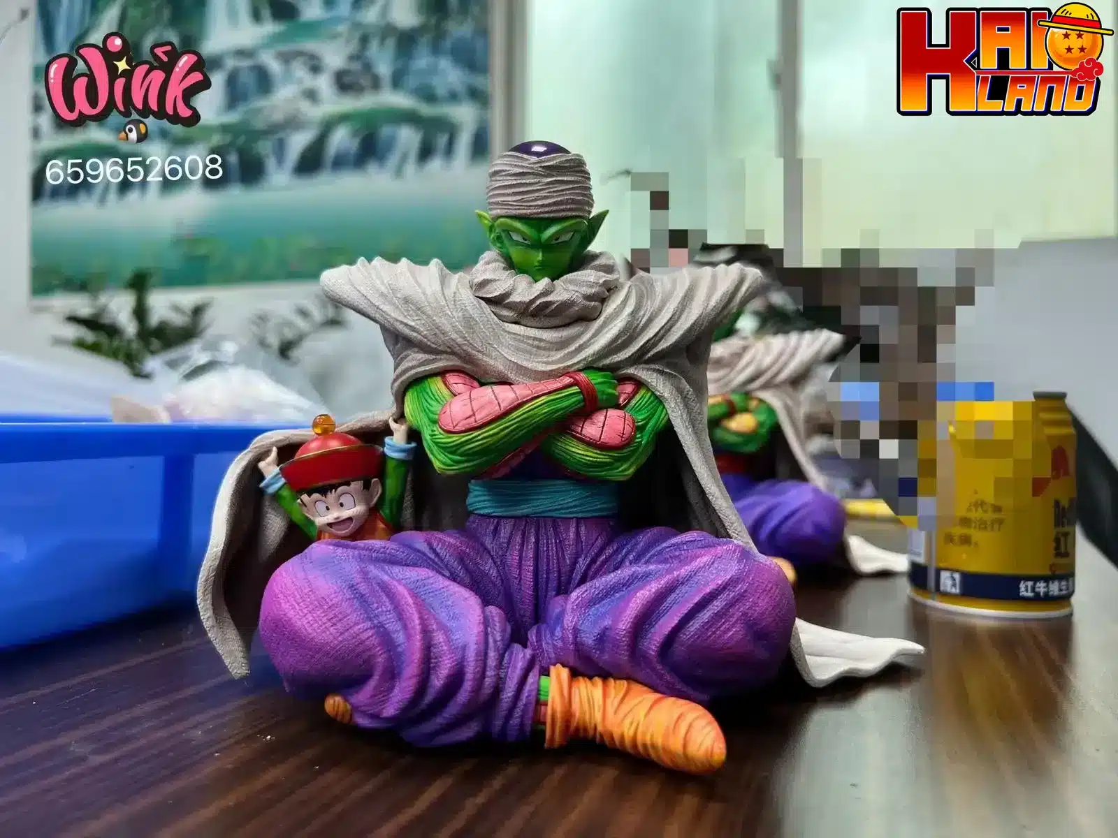 Dragon Ball Wink Studio Sitting Piccolo x Little Gohan Resin Statue