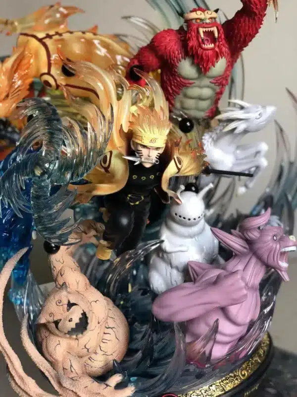 Naruto UTS Studio Naruto Nine Tails Chakra Mode Resin Statue 3