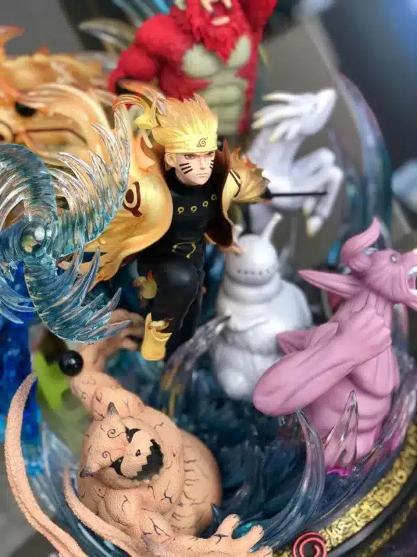 Naruto UTS Studio Naruto Nine Tails Chakra Mode Resin Statue 5