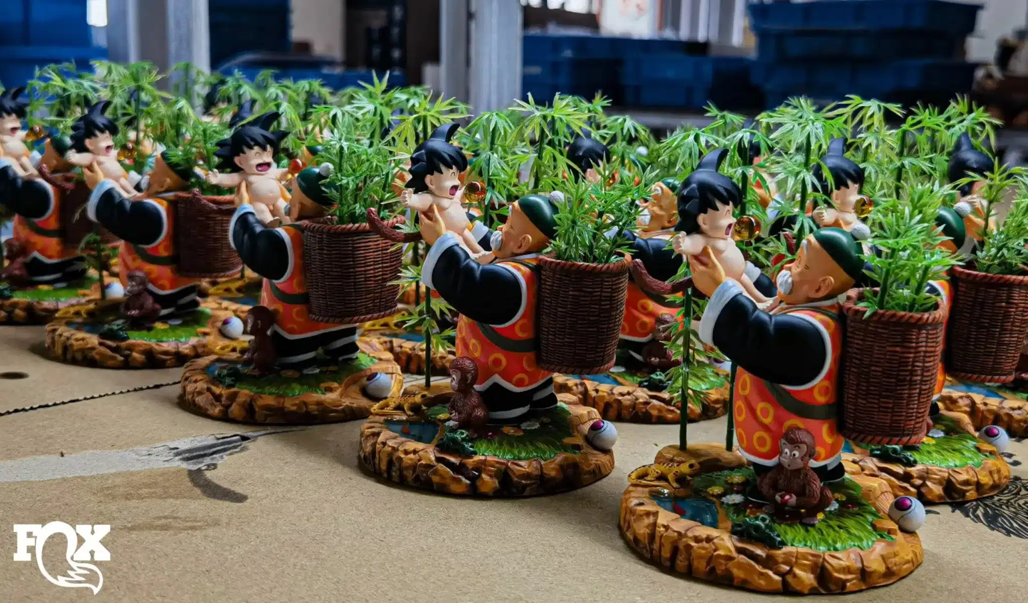 Dragon Ball FOX Studio Gohan Grandfather And Goku Resin Statue