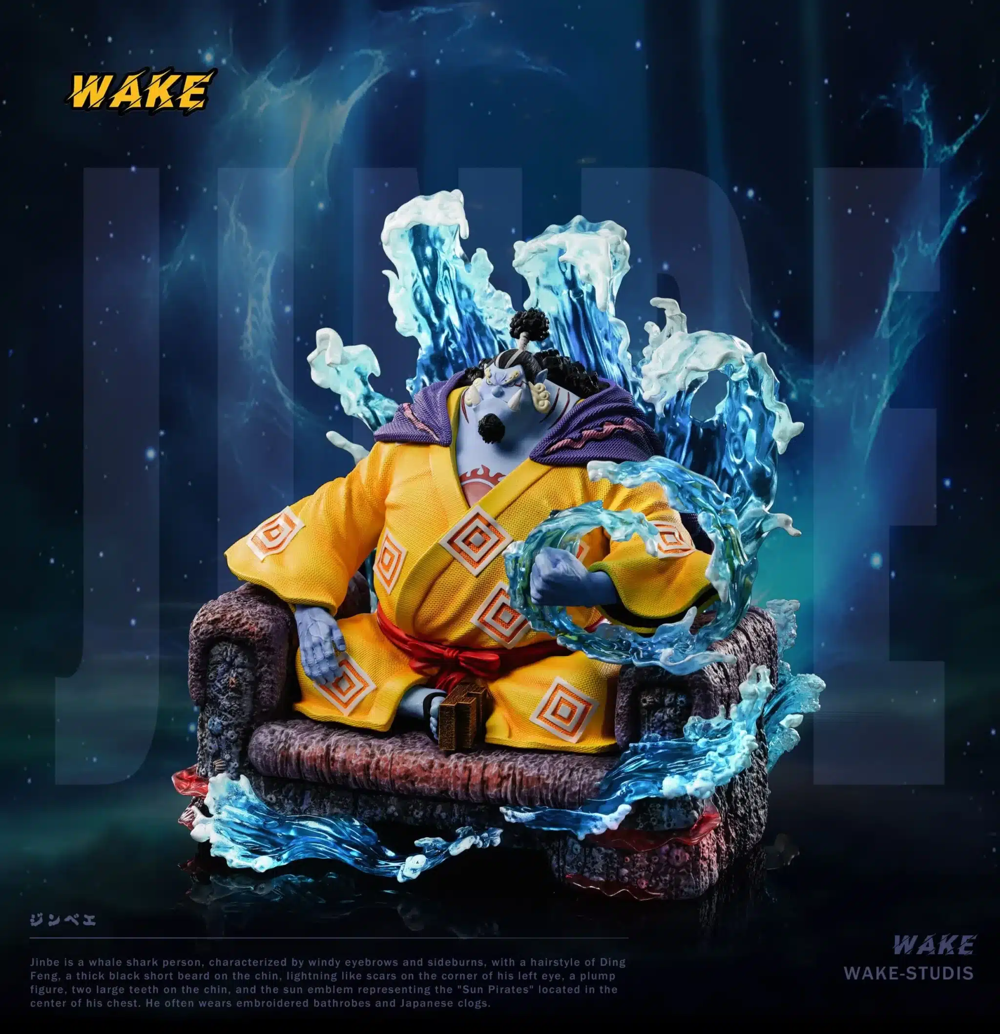One Piece Wake Studio Jinbe Resin Statue