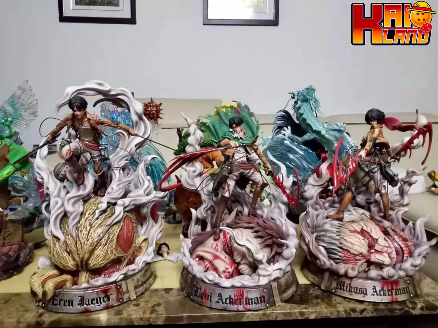 Attack on Titan LC Studio Levi-Mikasa-Eren Resin Statues