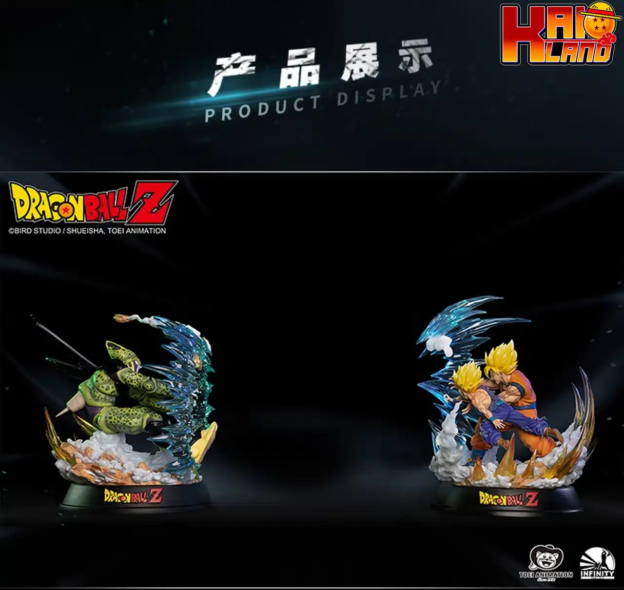 Dragon Ball Infinity Studio Goku Gohan vs Cell Licensed Resin Statue