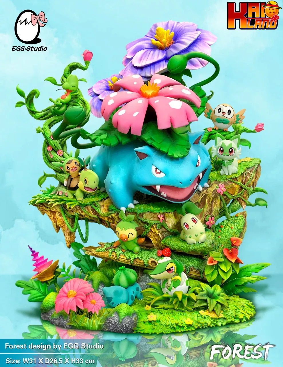 Pokemon EGG Studio Forest Venasaur Evolutions Diorama Resin Statue