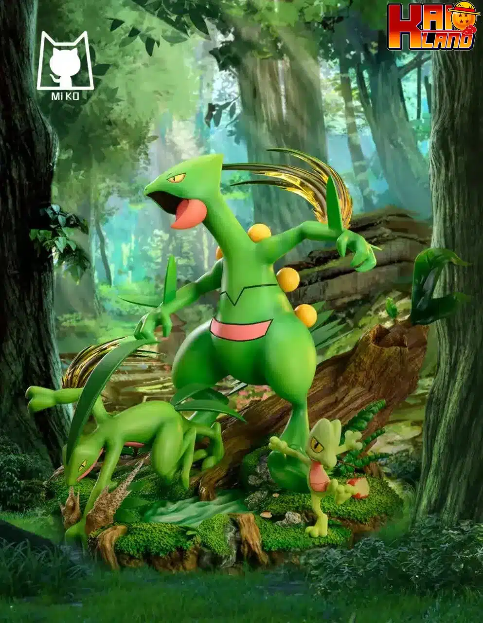 Pokemon Miko Studio Sceptile Family Model Resin Statue