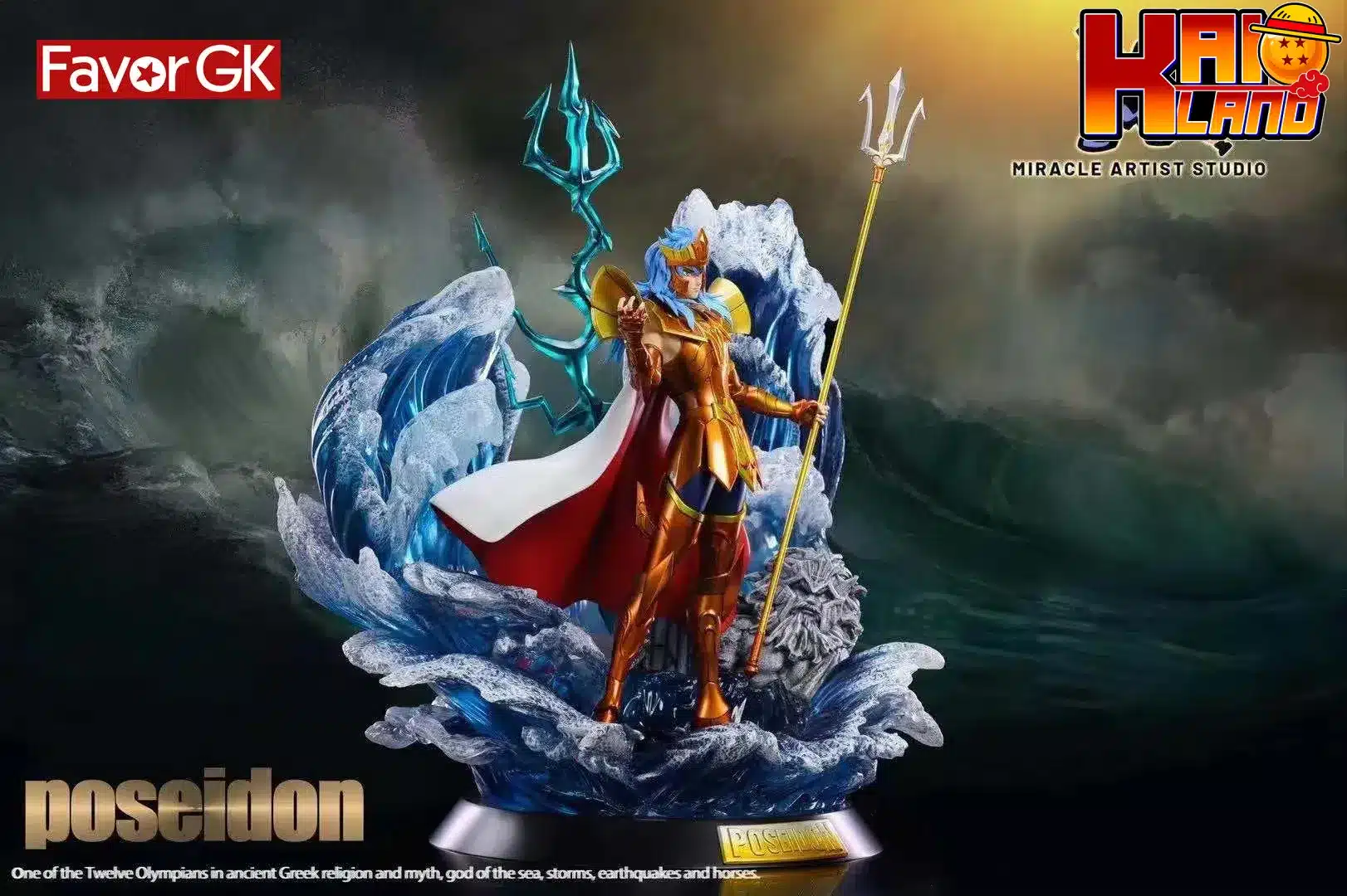 Saint Seiya Miracle Art Poseidon Resin Statue - Kaioland