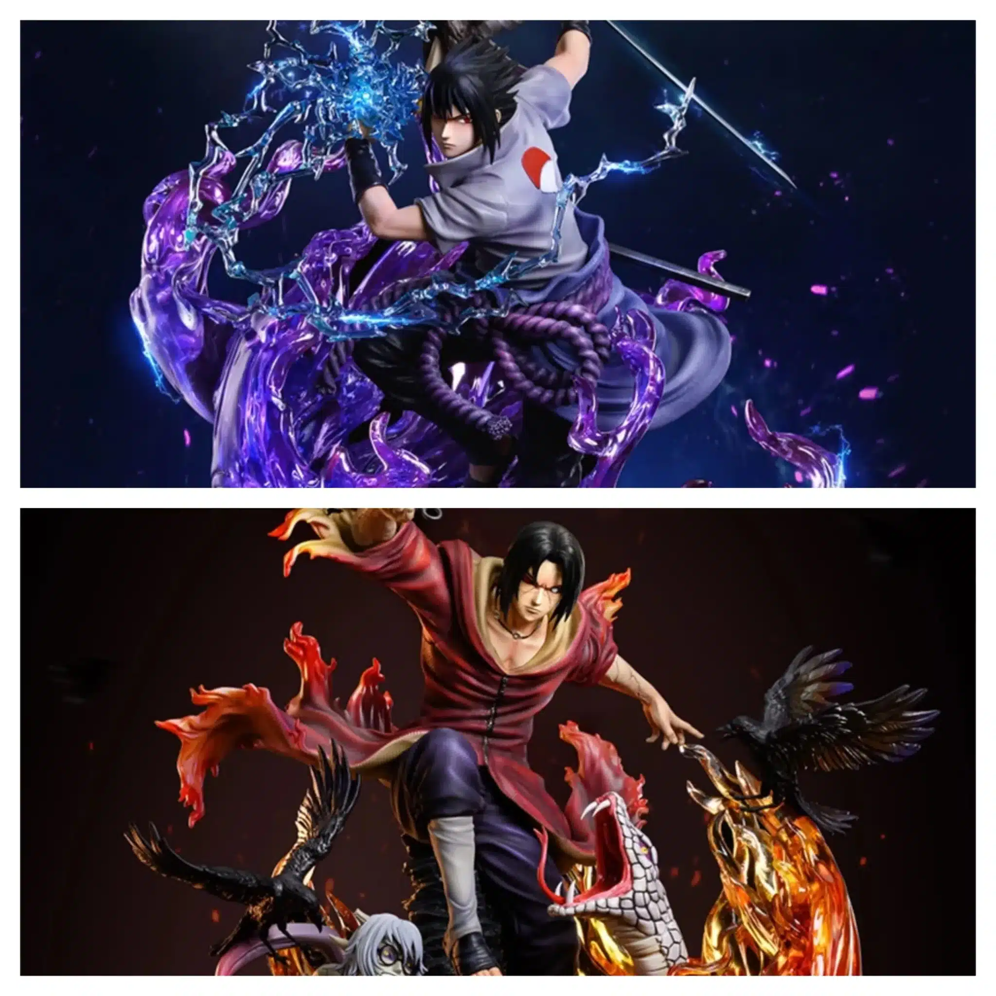 Naruto Burning Wind Ventus Itachi Sasuke Resin Statue