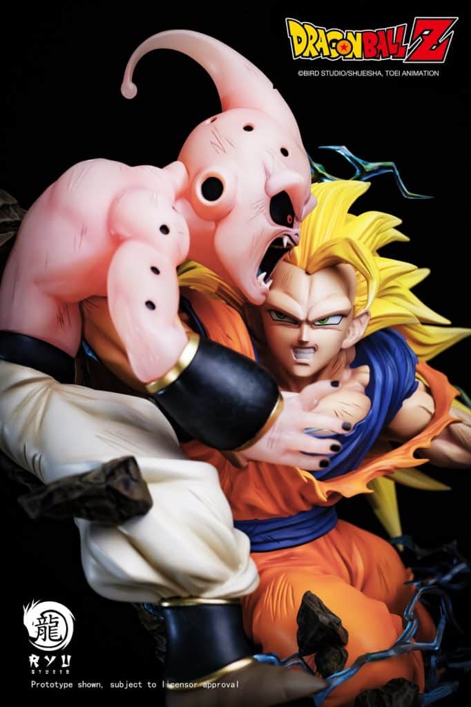 Dragon Ball Ryu Studio Goku SSJ3 Vs Kid Buu Licensed Resin Statue ...