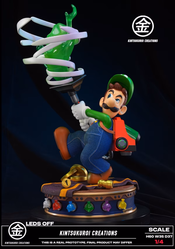 Luigis Manssion 3 Kintsukuroi Creations Luigi Resin Statue 1