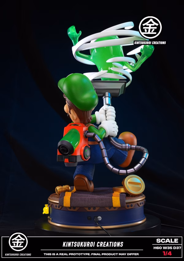 Luigis Manssion 3 Kintsukuroi Creations Luigi Resin Statue 4