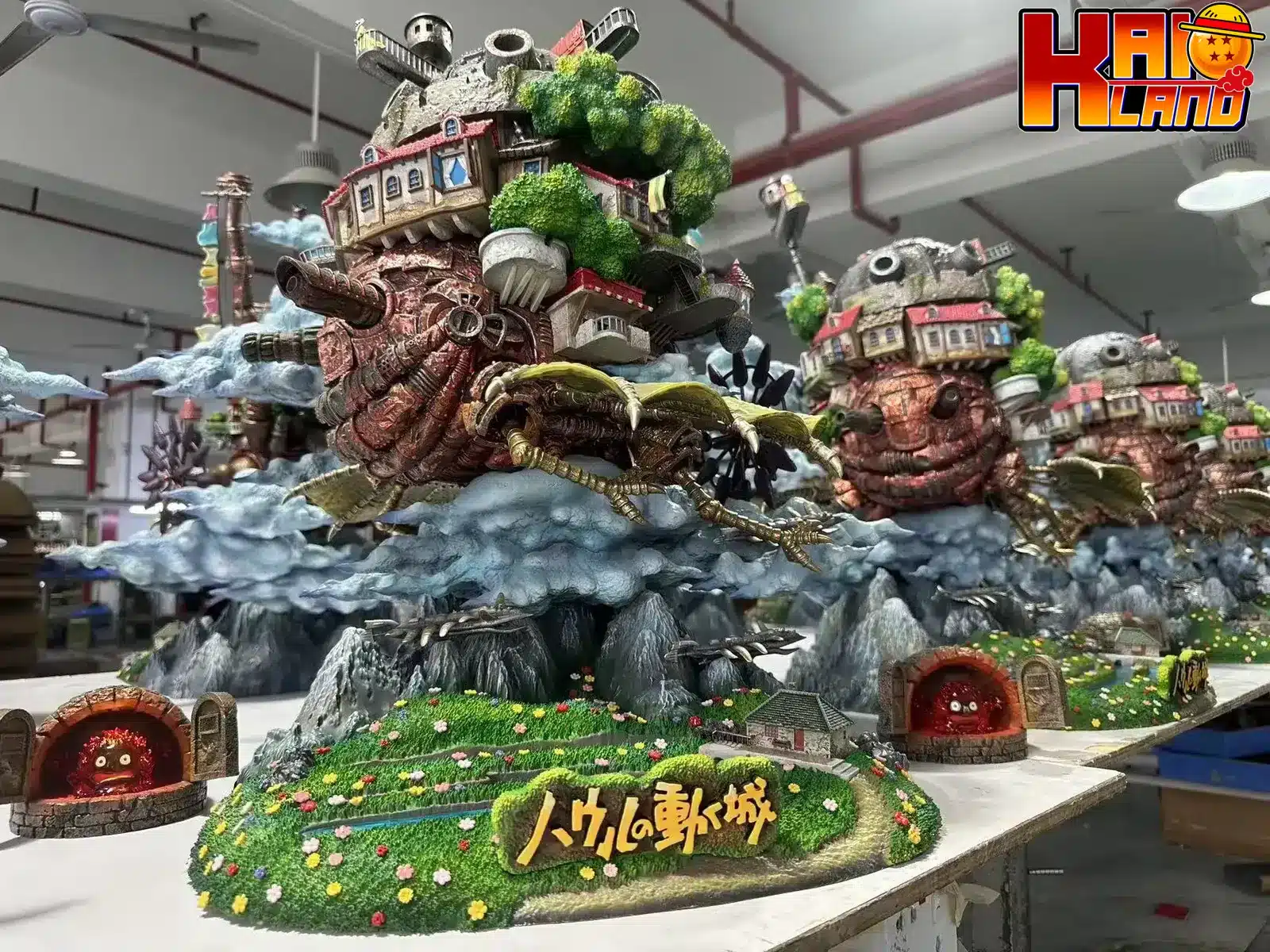Miyazaki Hayao OPM studio Flying Moving Castle Resin Statue