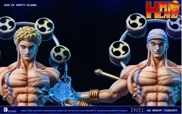 ZZDD Studio One Piece Enel Resin Model Painted Statue H70cm Led Light In  Stock 