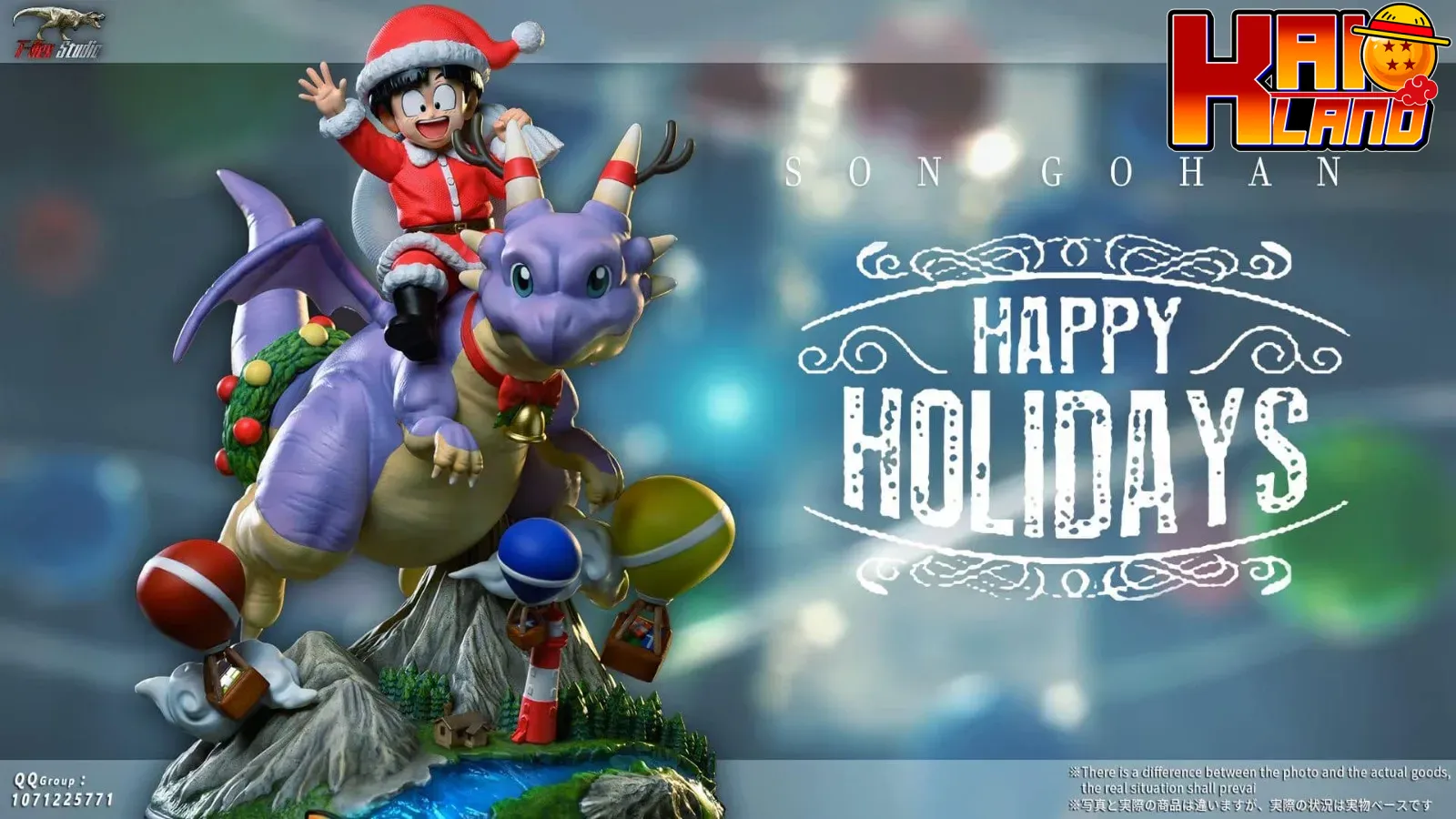 Dragon Ball T Rex Studio Xmas Kid Gohan Resin Statue