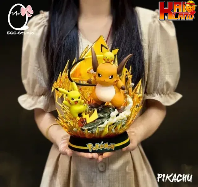 Pokemon Pikachu Family Egg Studio Resin Statue