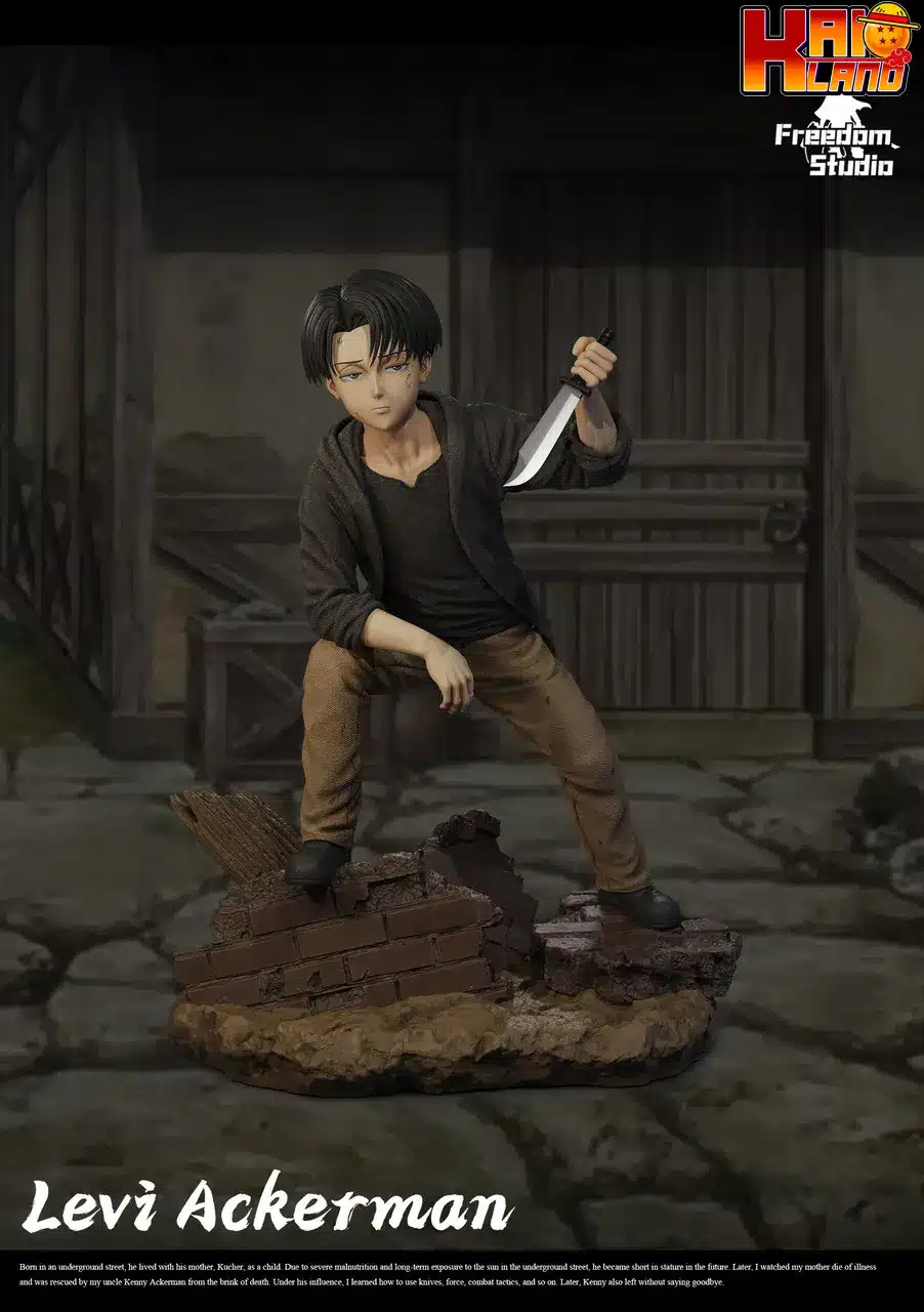 Attack On Titan Freedom Studio Kid Levi Ackerman Resin Statue
