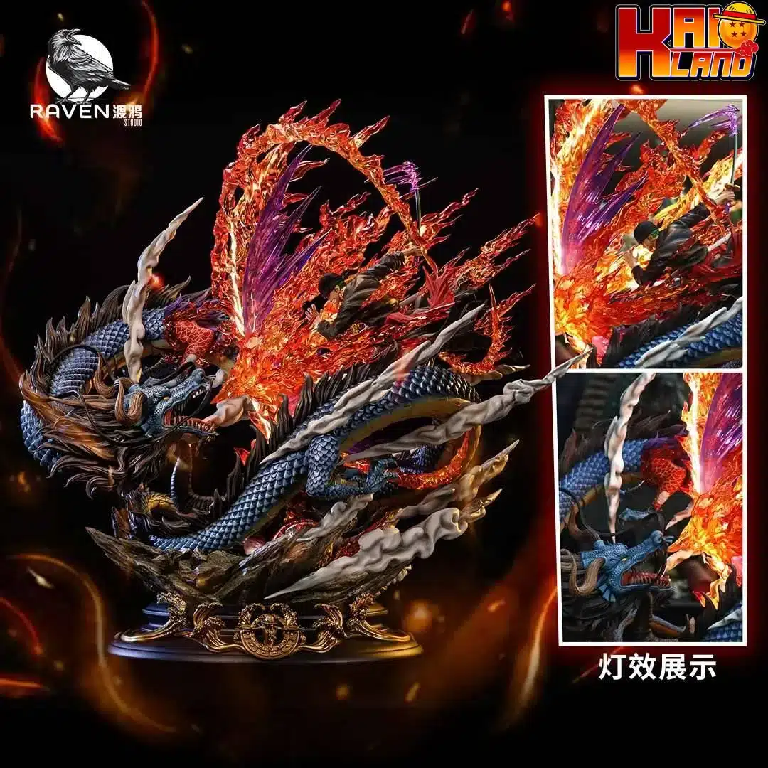 One Piece Raven Studio Zoro Vs Kaido Resin Statue