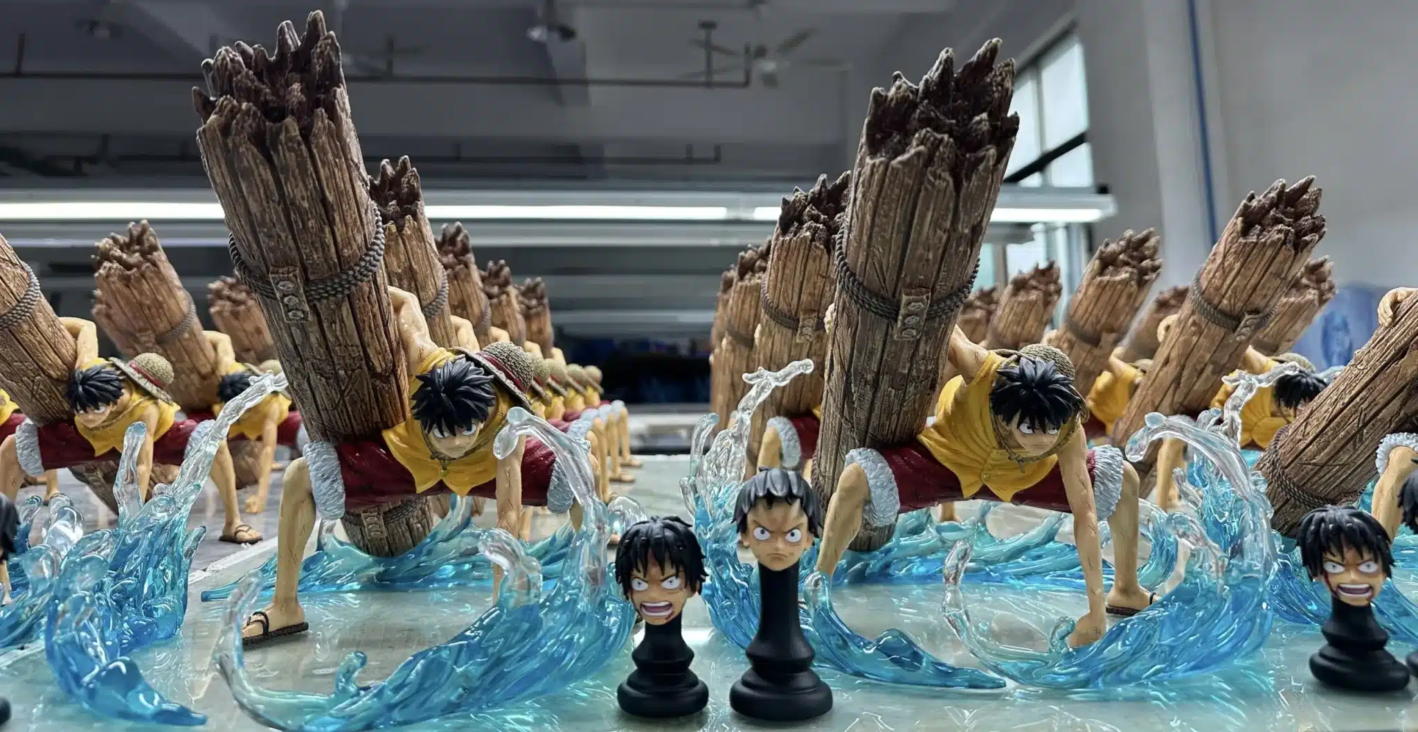 One Piece Licking Dog Studio Luffy Resin Statue