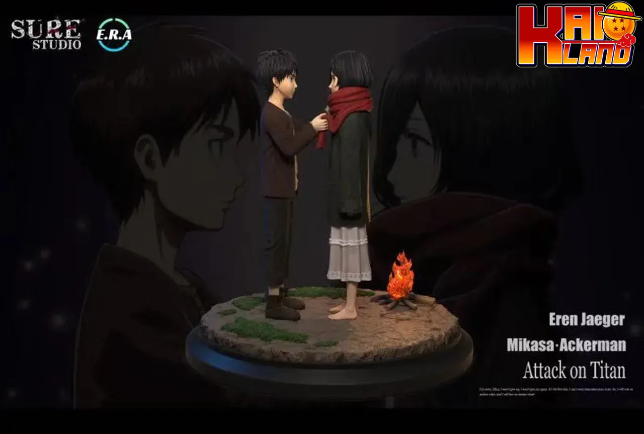 Attack on Titan E.R.A x Sure Studio Eren x Mikasa Resin Statue