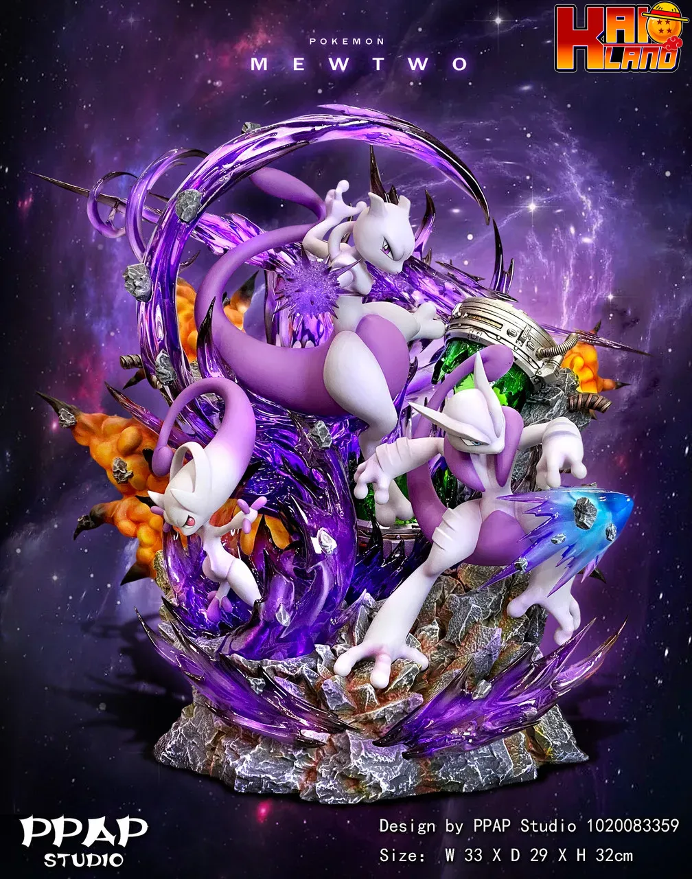 Pokemon PPAP studio Mewtwo evolution Resin Statue