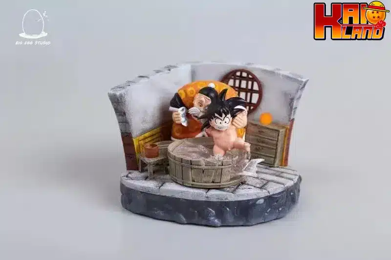 Dragon Ball Big Egg Studio Grandpa Goku's Bath Resin Statue