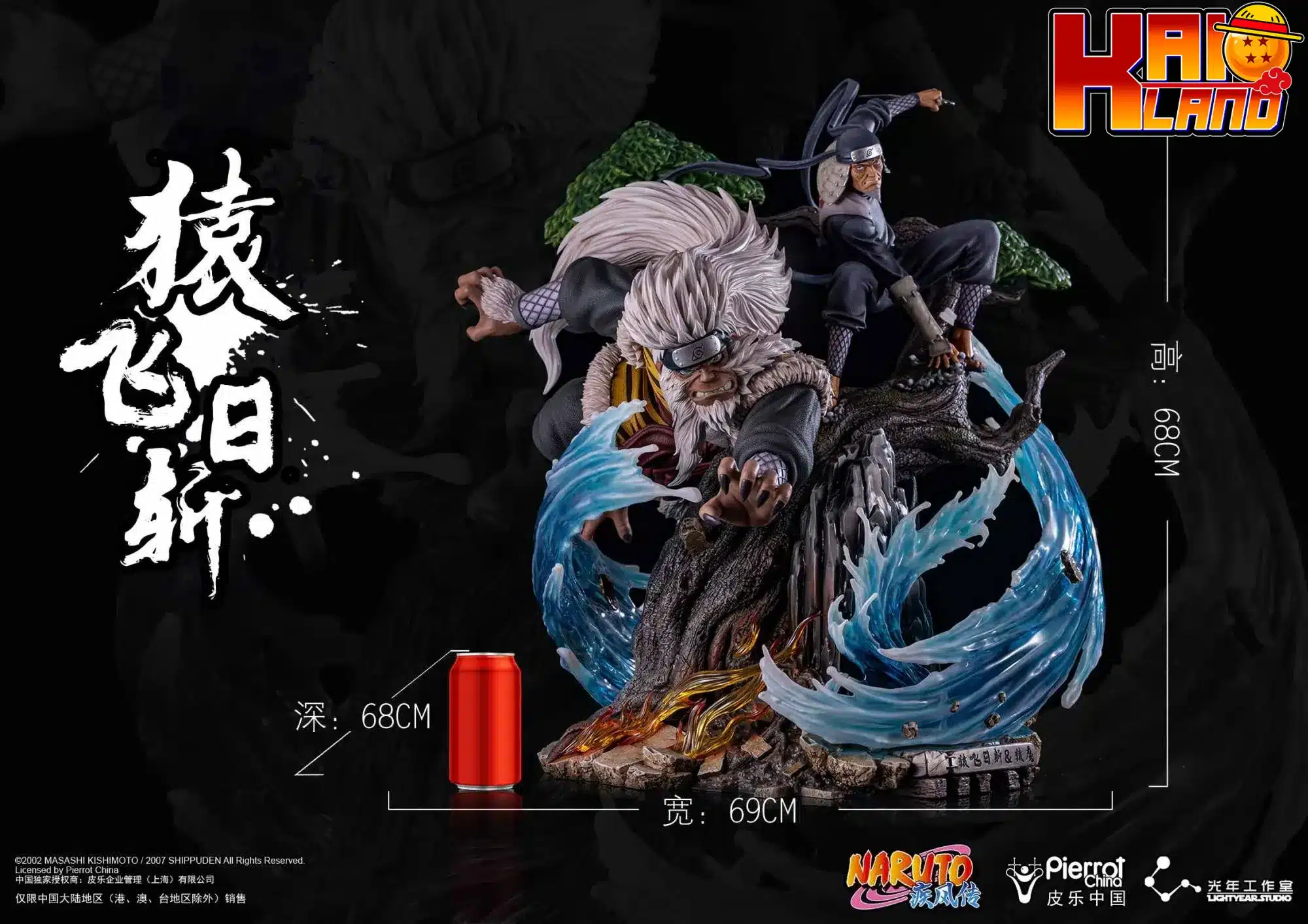 Naruto LightYear Studio Sarutobi Hiruzen Licensed Resin Statue