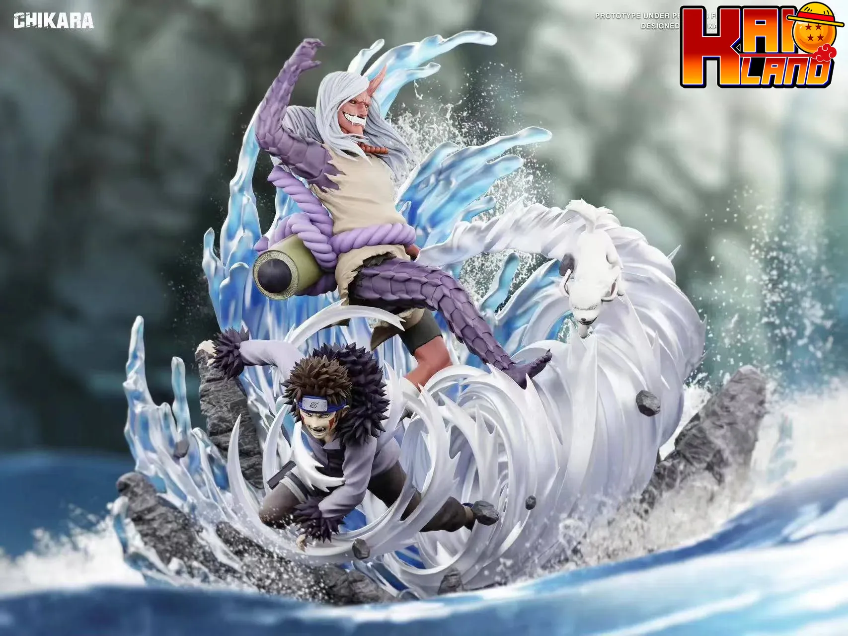 Naruto Chikara Studio Kiba Vs Sakon And Ukon Resin Statue
