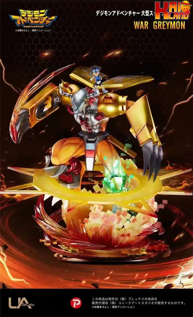 Digimon Unique Art Studio War Greymon Yagami Taichi Licensed Resin Statue