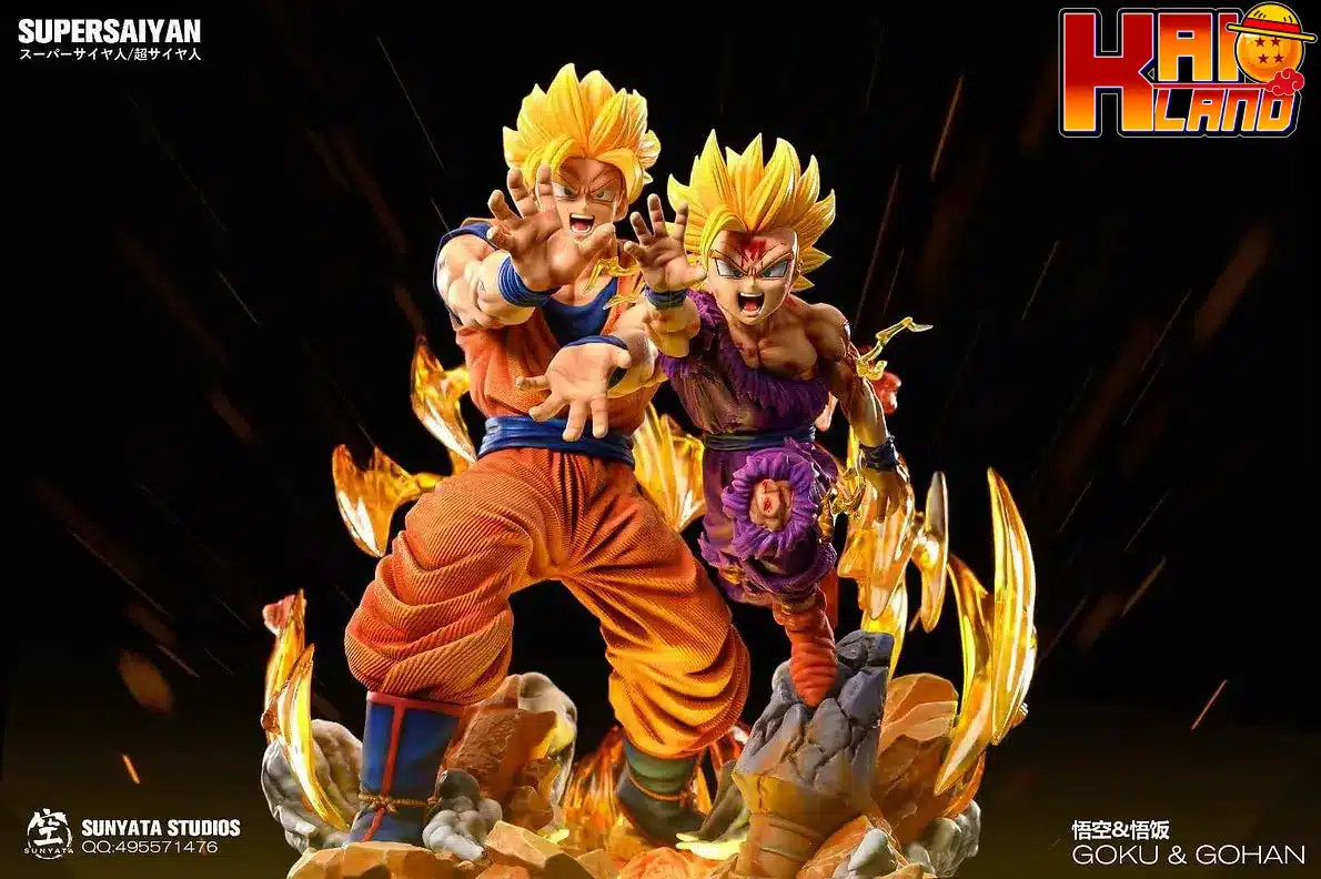 Dragon Ball Sunyata Studio Goku And Gohan vs Cell Resin Statue