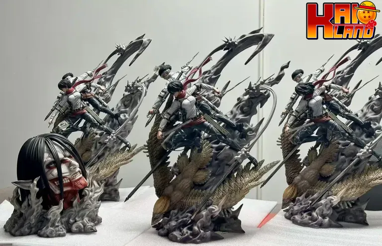 Attack on Titan LC Studio Mikasa x Levi Vs The Founding Titan Resin Statue EU WAREHOUSE