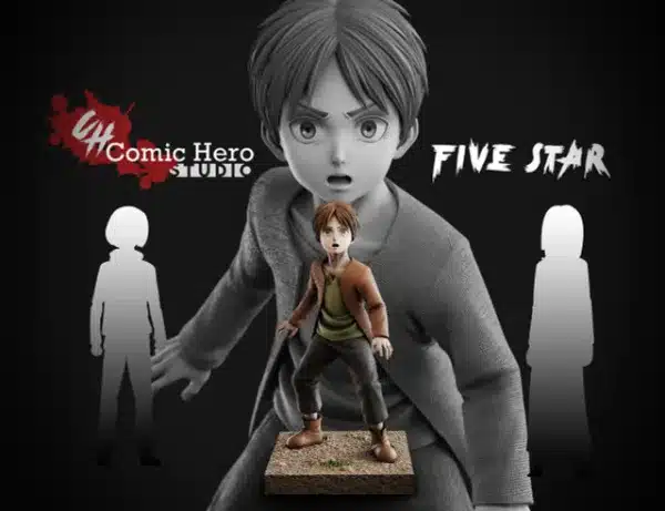 Attack on Titan Comic Hero Kid Eren Resin Statue 6