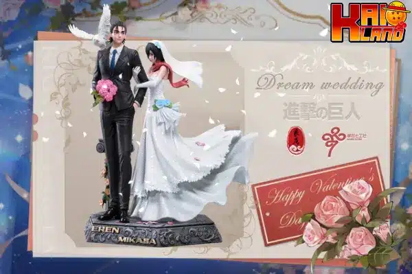 Attack on Titan LC Studio Mikasa x Eren Wedding Resin Statue 3
