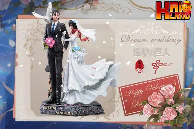 進撃の巨人 LC スタジオ ミカサ X エレン ウェディング 樹脂製