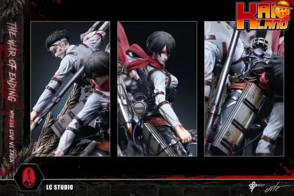 Attack on Titan LC Studio Mikasa x Levi Vs The Founding Titan Resin Statue 4 jpg
