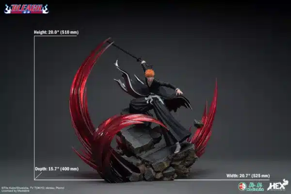 Bleach HEX Collectibles Kurosaki Ichigo vs Hollow Ichigo Licensed Resin Statue 3