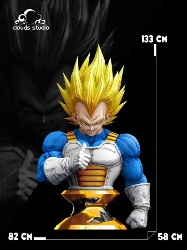 Dragon Ball Clouds Studio Vegeta Bust x Figure Resin Statue 2