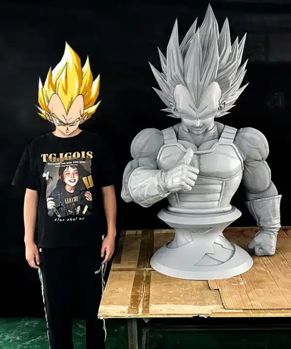 Dragon Ball Clouds Studio Vegeta Bust x Figure Resin Statue 3