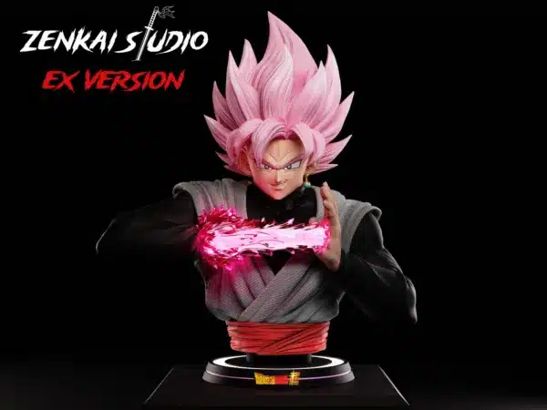 Dragon Ball Zenkai Studio Black Goku Rose Bust Resin Statue 2