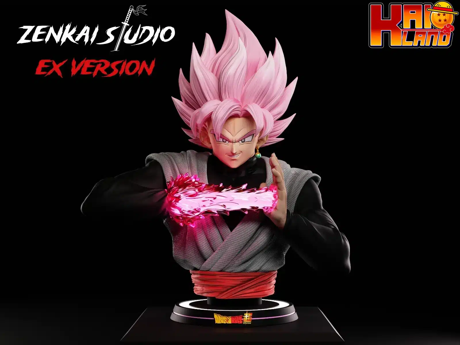 Dragon Ball Zenkai Studio Black Goku Rose Bust Resin Statue