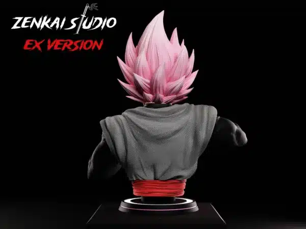 Dragon Ball Zenkai Studio Black Goku Rose Bust Resin Statue 3