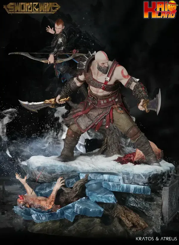 God Of War Ragnarok Sword X Wing Studio Kratos X Atreus 樹脂 God Of War Ragnarok Sword X Wing Studio Kratos X Atreus 樹脂