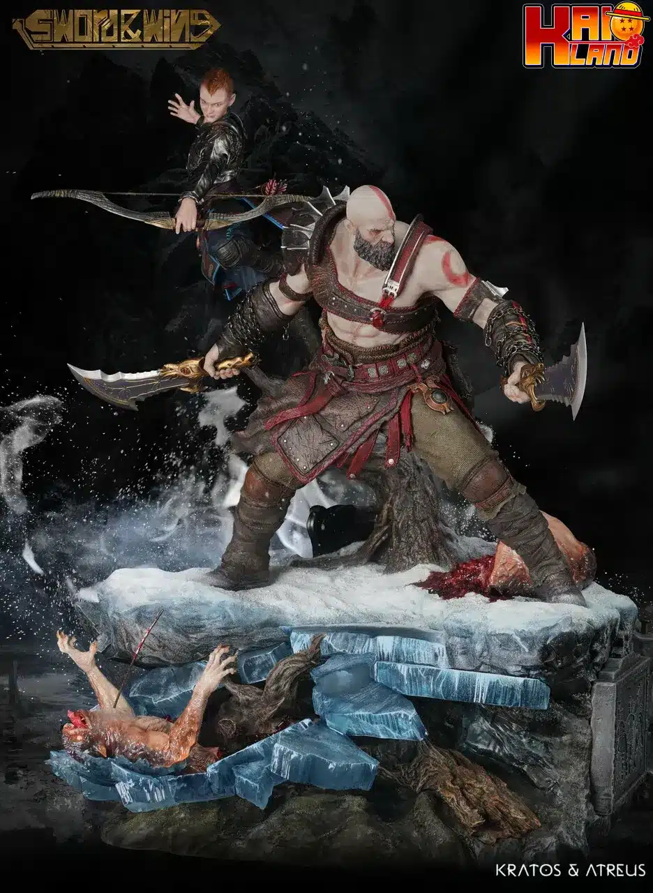 God of War Ragnarok Sword x Wing Studio Kratos x Atreus Resin Statue
