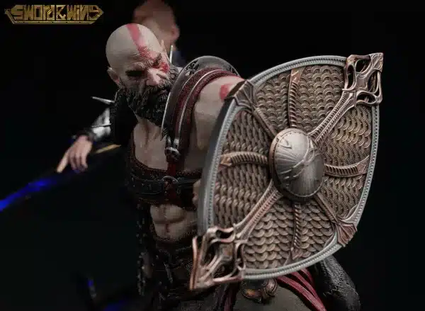 God of War Ragnarok Sword x Wing Studio Kratos x Atreus Resin Statue 2