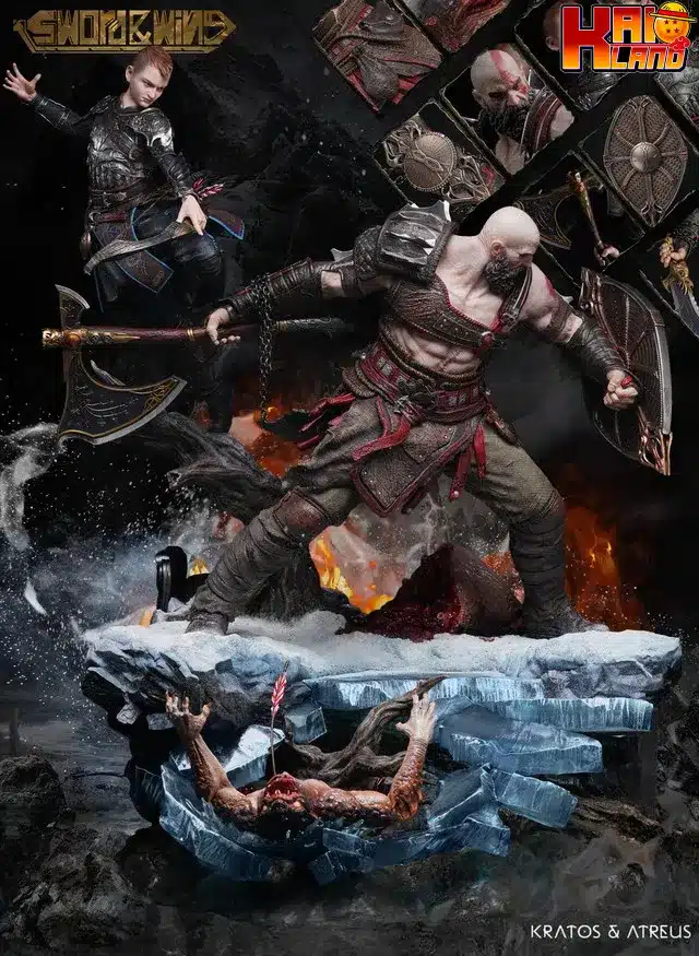 God of War Ragnarok Sword x Wing Studio Kratos x Atreus Resin Statue 3 jpg